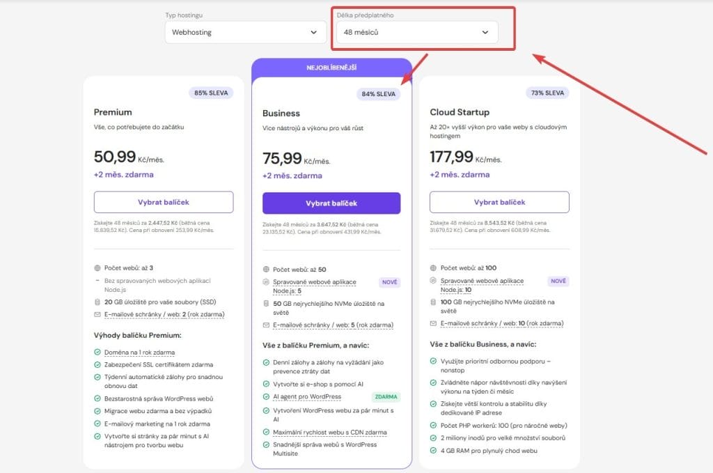 Hostinger Ceny 48 Mesicu