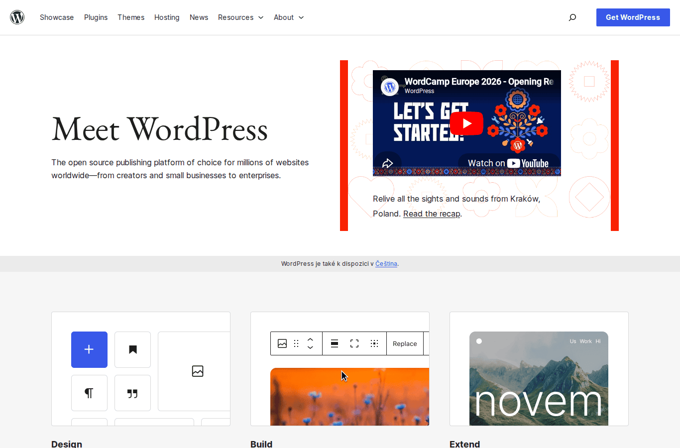 WordPress.org – open-source redakční systém zdarma