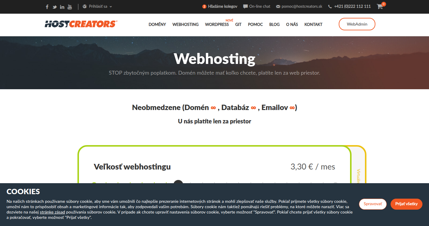 HostCreators webhosting