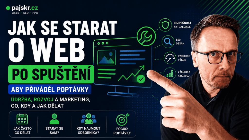 Jak se starat o web po spuštění, aby přiváděl poptávky