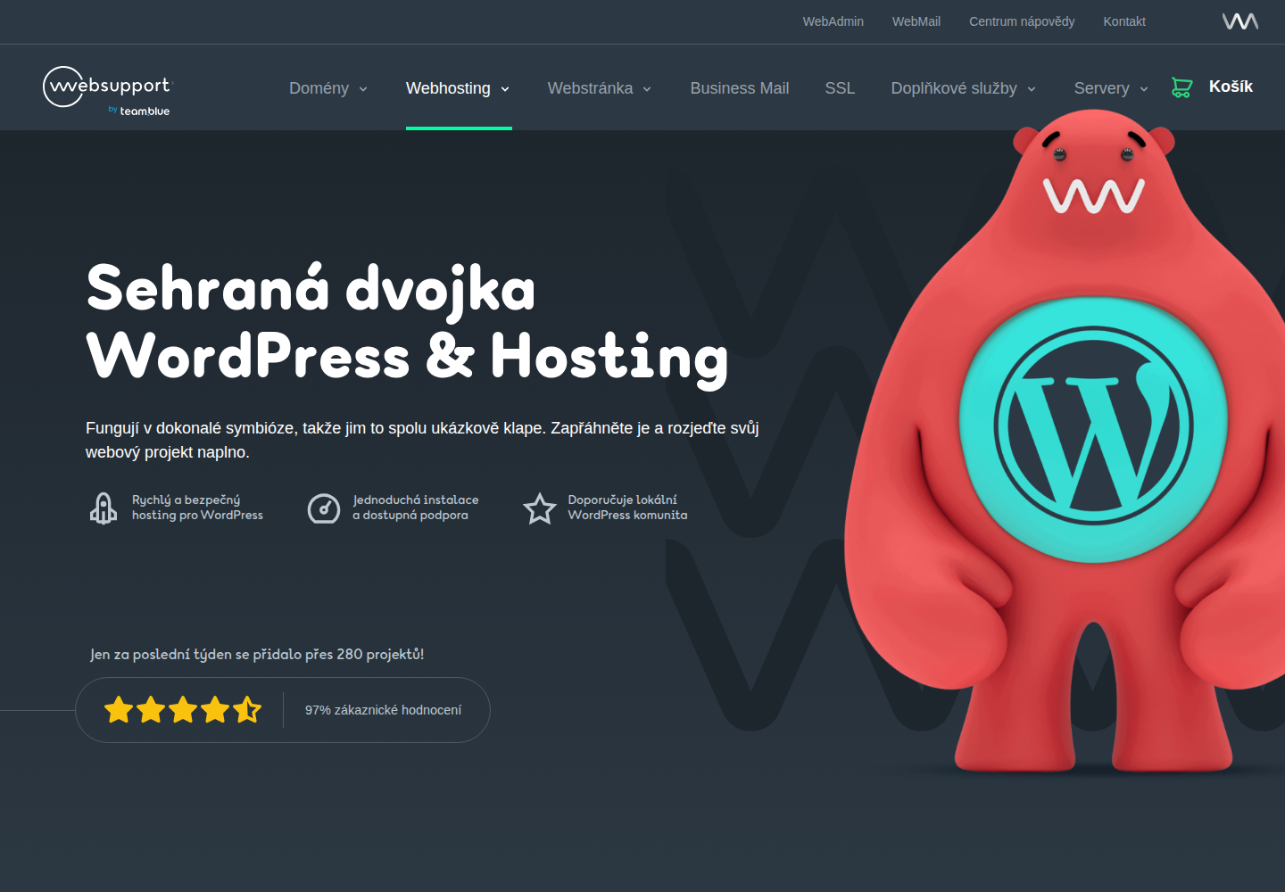 Websupport WordPress hosting