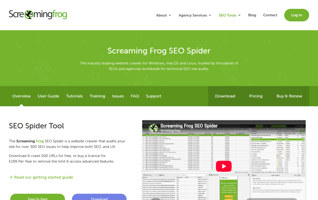 Screaming Frog SEO Spider: crawler webu, do 500 adres zdarma