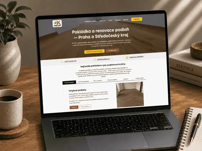 Web CKpodlahy.cz, podlahářství